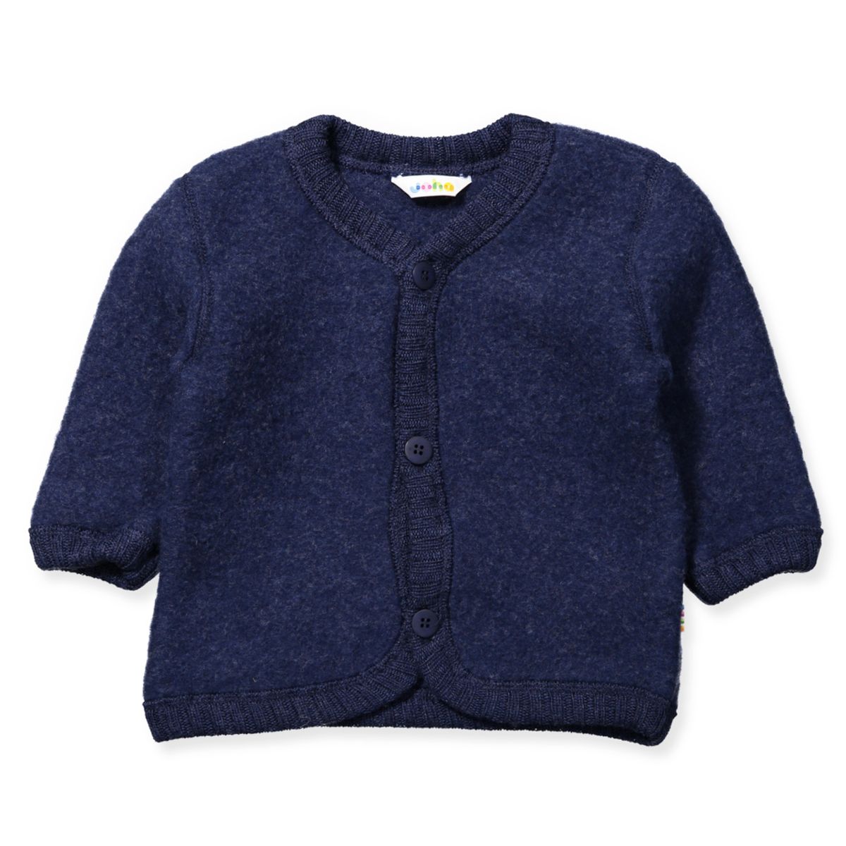 Blå uld fleece cardigan (60 cm)