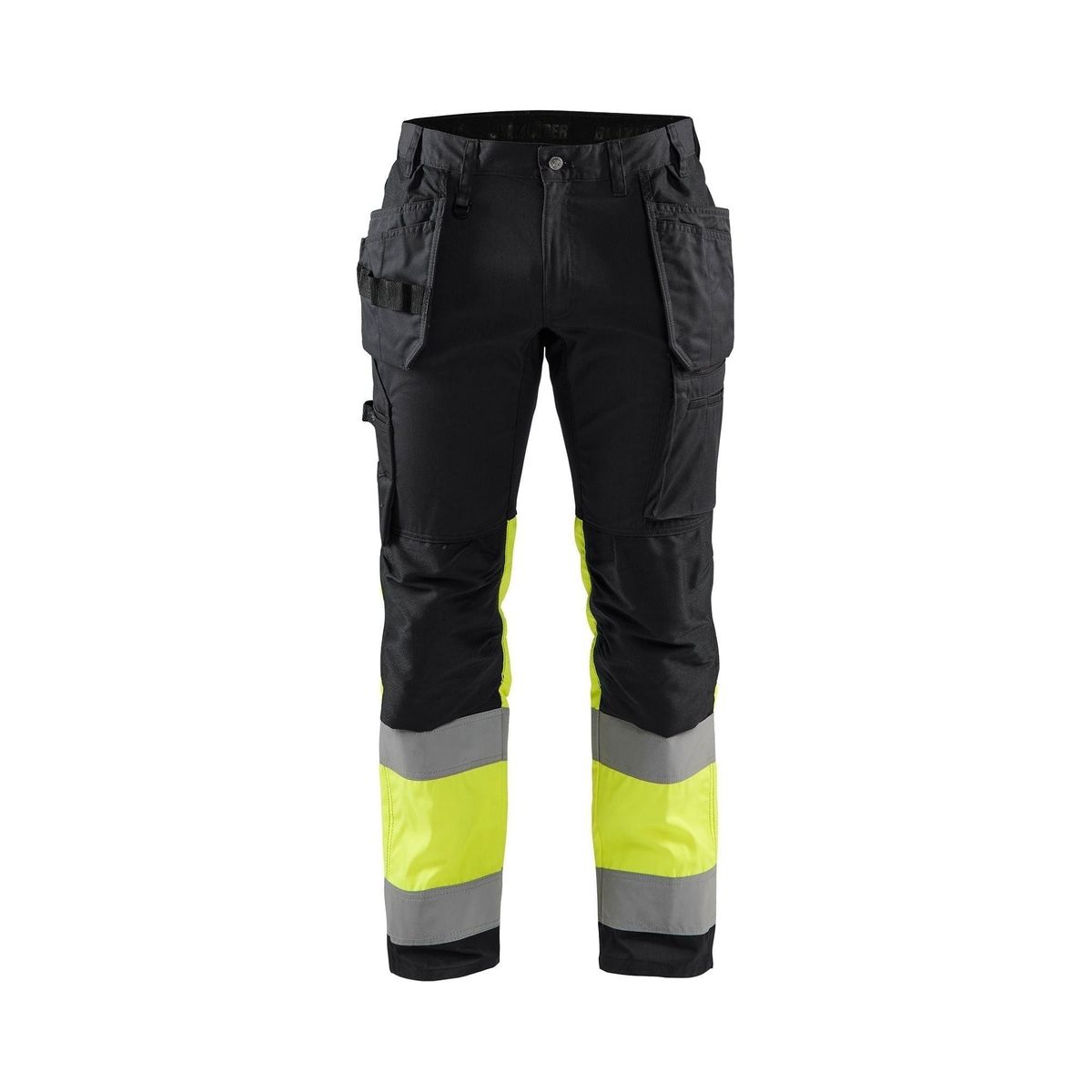 BLÅKLÄDER 1558 High Vis Buks med stretch - Sort/High Vis Gul herre