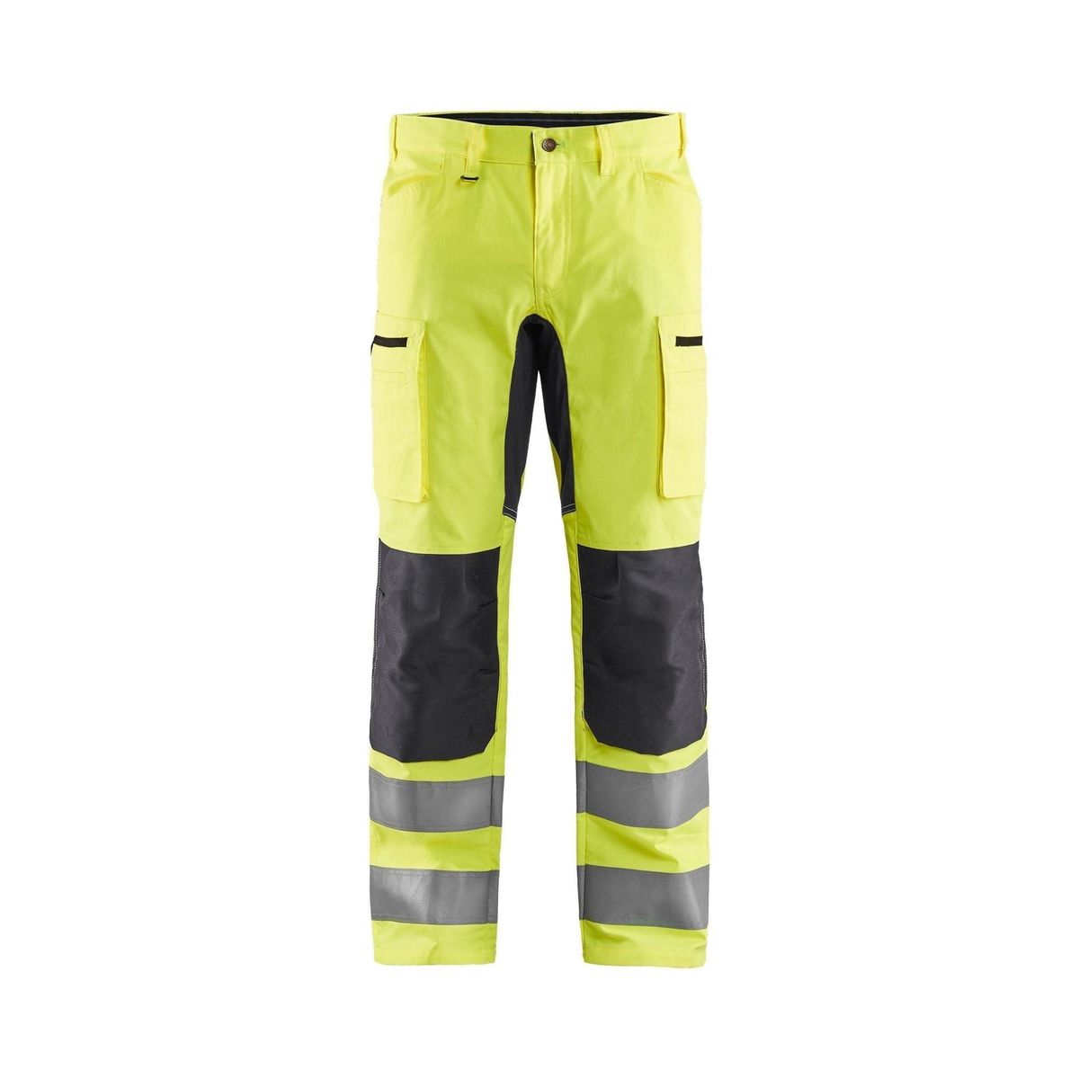 BLÅKLÄDER 1585 High Vis Buks med stretch - High Vis Gul/Mellemgrå herre