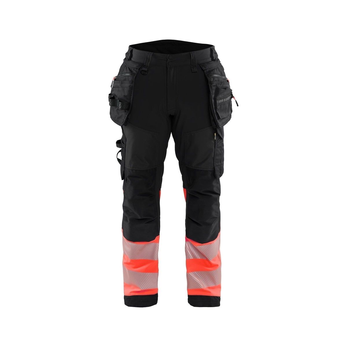 BLÅKLÄDER 1821 High Vis Softshell Buks - Sort/High Vis Rød herre