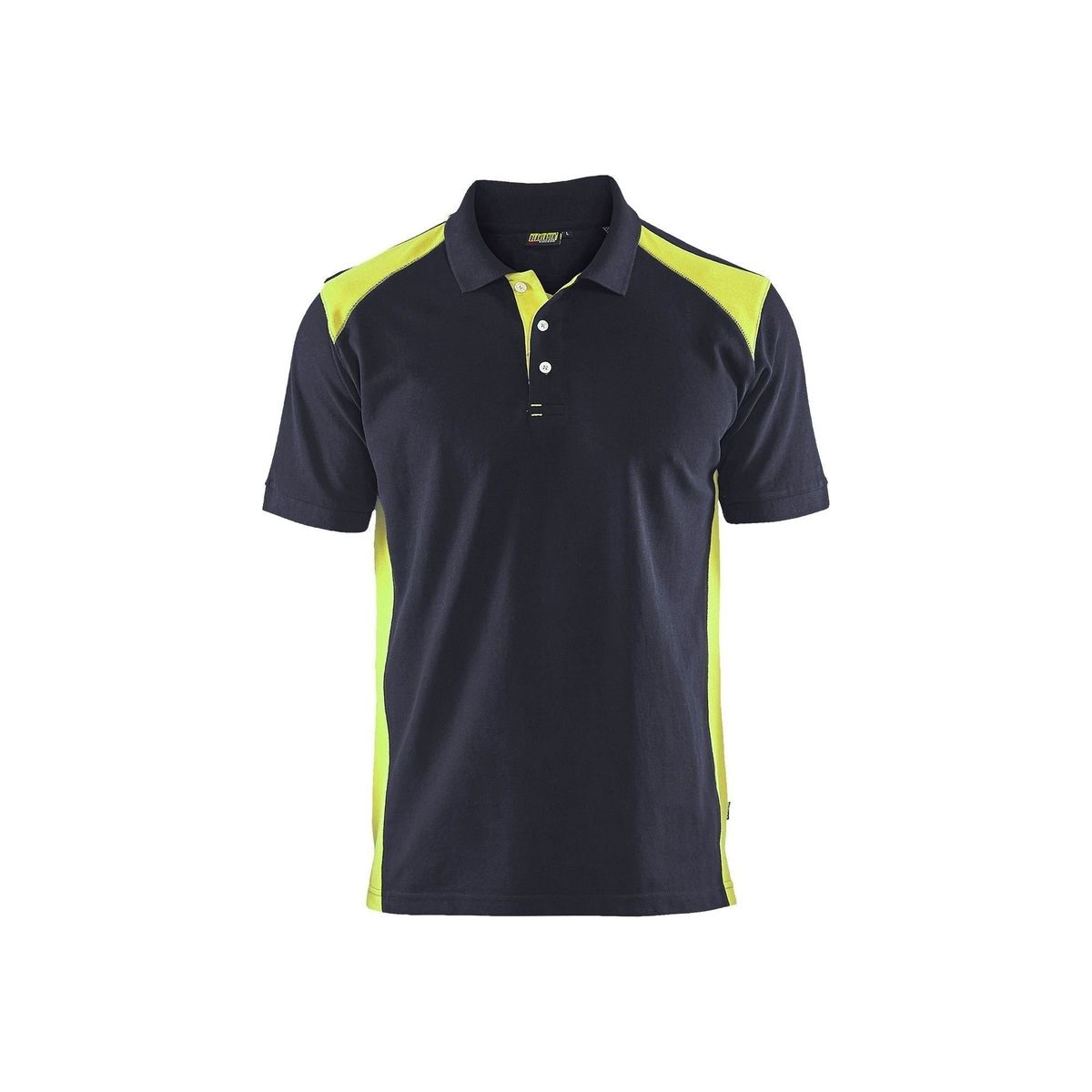 BLÅKLÄDER 3324 Poloshirt - Mørk Marineblå/High Vis Gul Herre