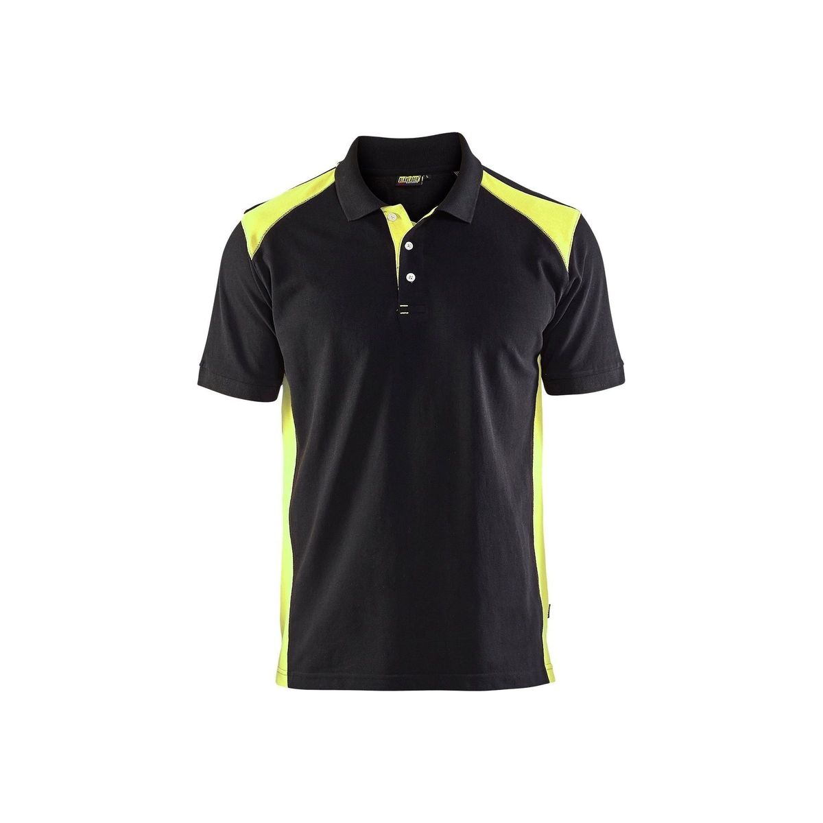 BLÅKLÄDER 3324 Poloshirt - Sort/High Vis Gul Herre