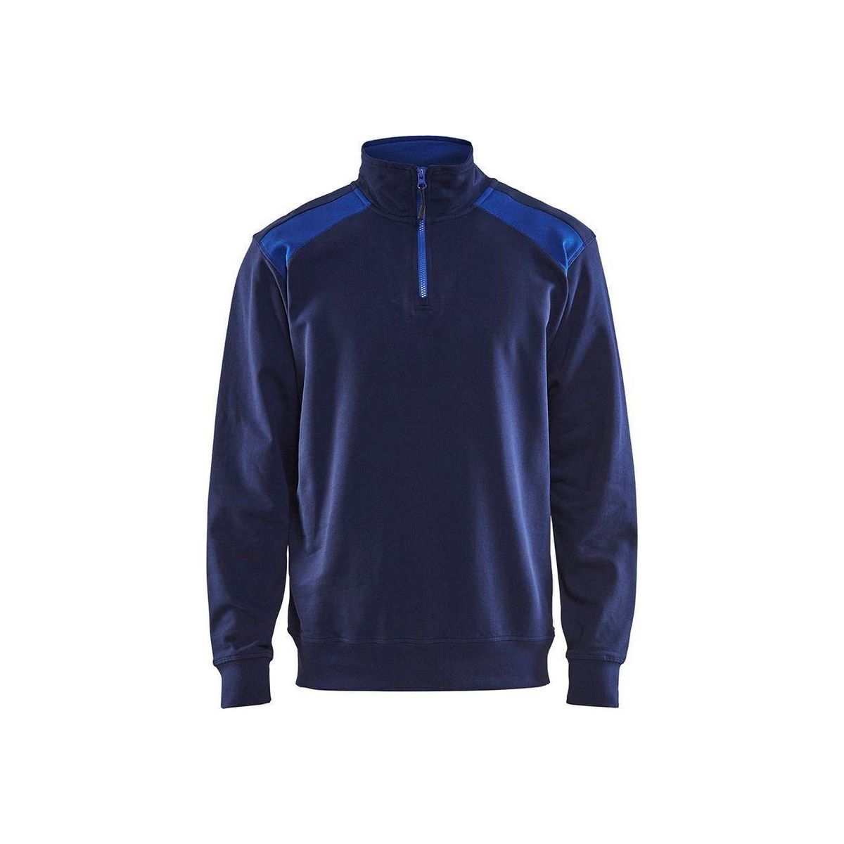 BLÅKLÄDER 3353 Sweatshirt half zip - Marineblå/Koboltblå Herre