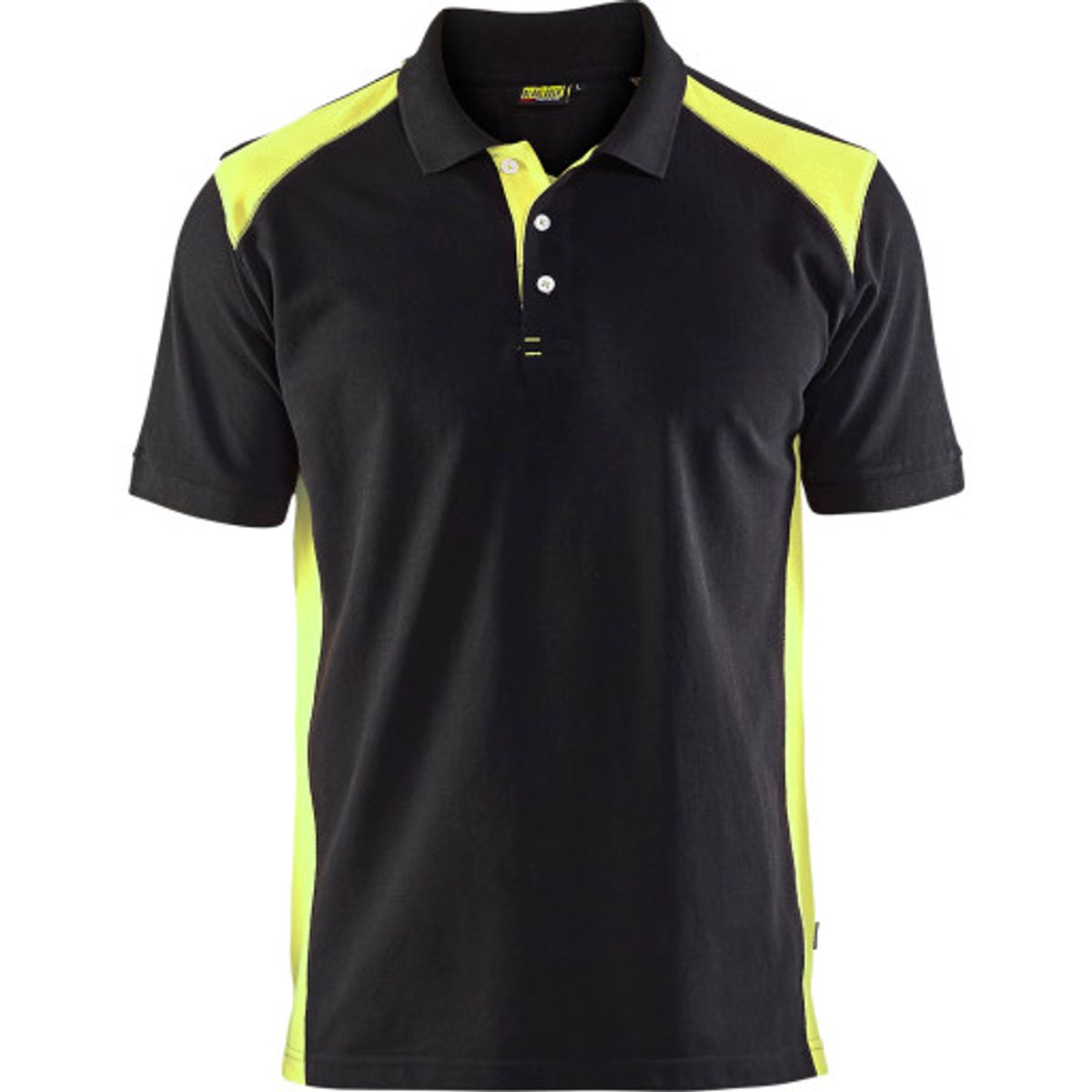 Blåkläder poloshirt 33241050, sort/gul, str. L