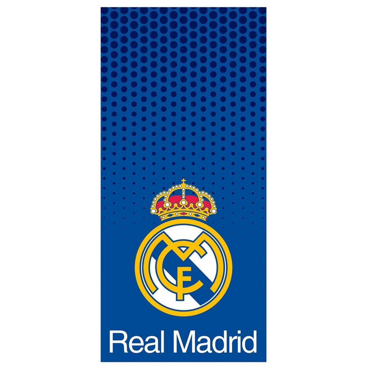 Blåt Real Madrid håndklæde - 100% Blødt bomuld badehåndklæde - 70x140 cm