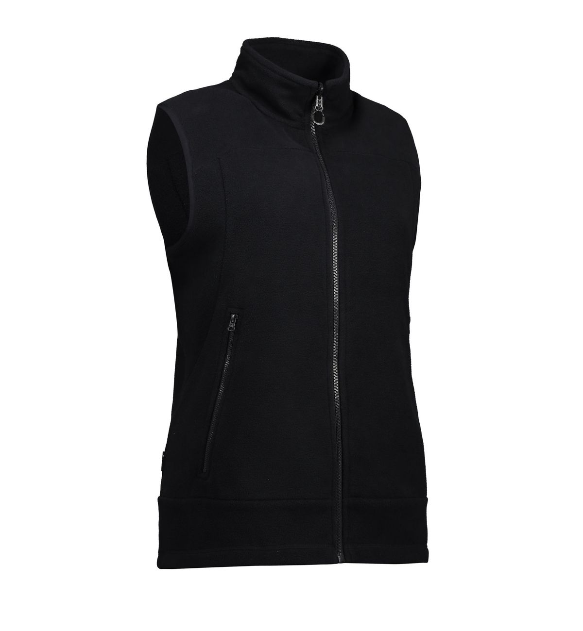 Blød dame fleece vest i sort - 2XL