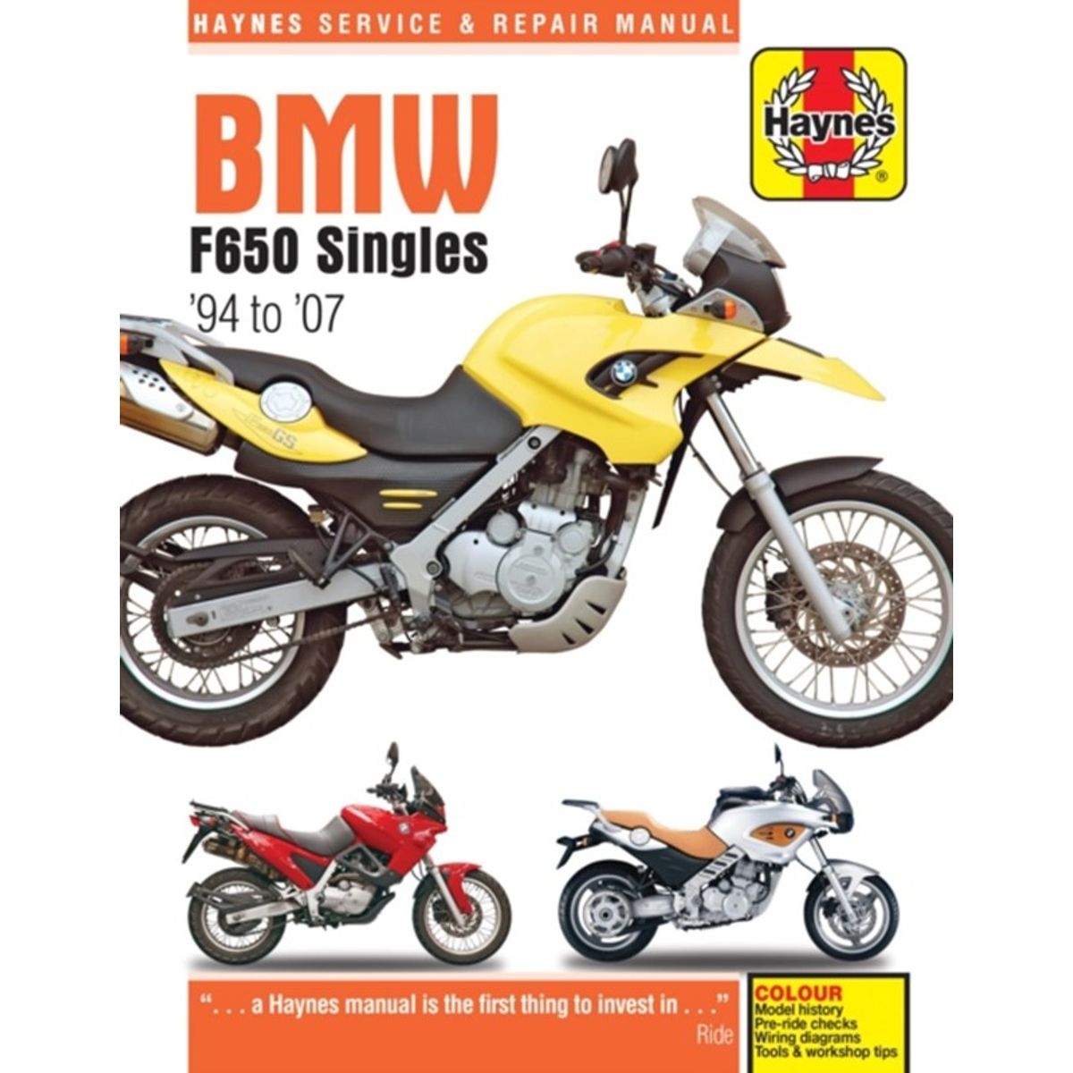 BMW F650 Singles (94 - 07) Haynes Repair Manual