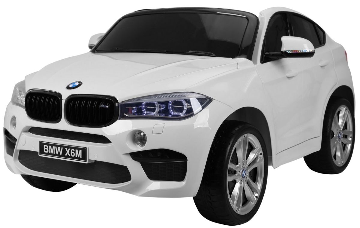 BMW X6 M 12v XXL Hvid m/Gummihjul + 2.4G + 10AH