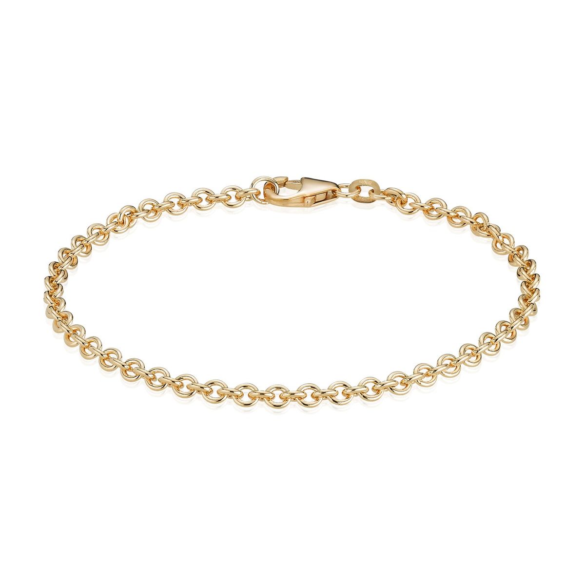 BNH - Anker Rund armbånd, 0,5 mm / 18,5 cm 14 kt. guld