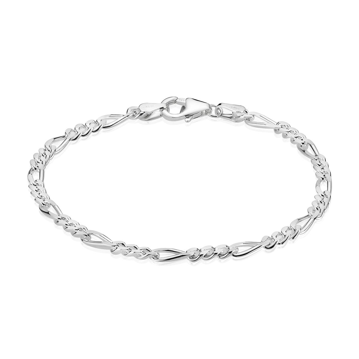 BNH - Figaro armbånd, 0,85 mm / 18,5 cm Sølv sterlingsølv