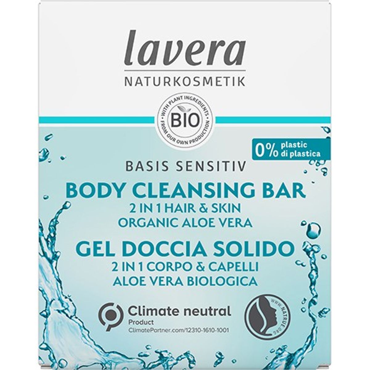 Body Cleansing Bar 2in1 - Basis Sensitiv - 50 gram - Lavera