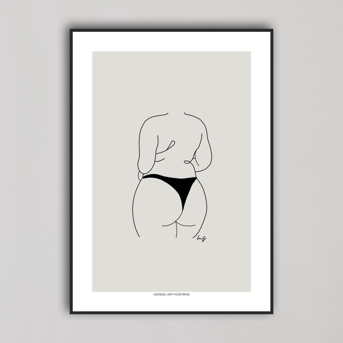 Body Positivity No1 30x40cm Med lys ramme