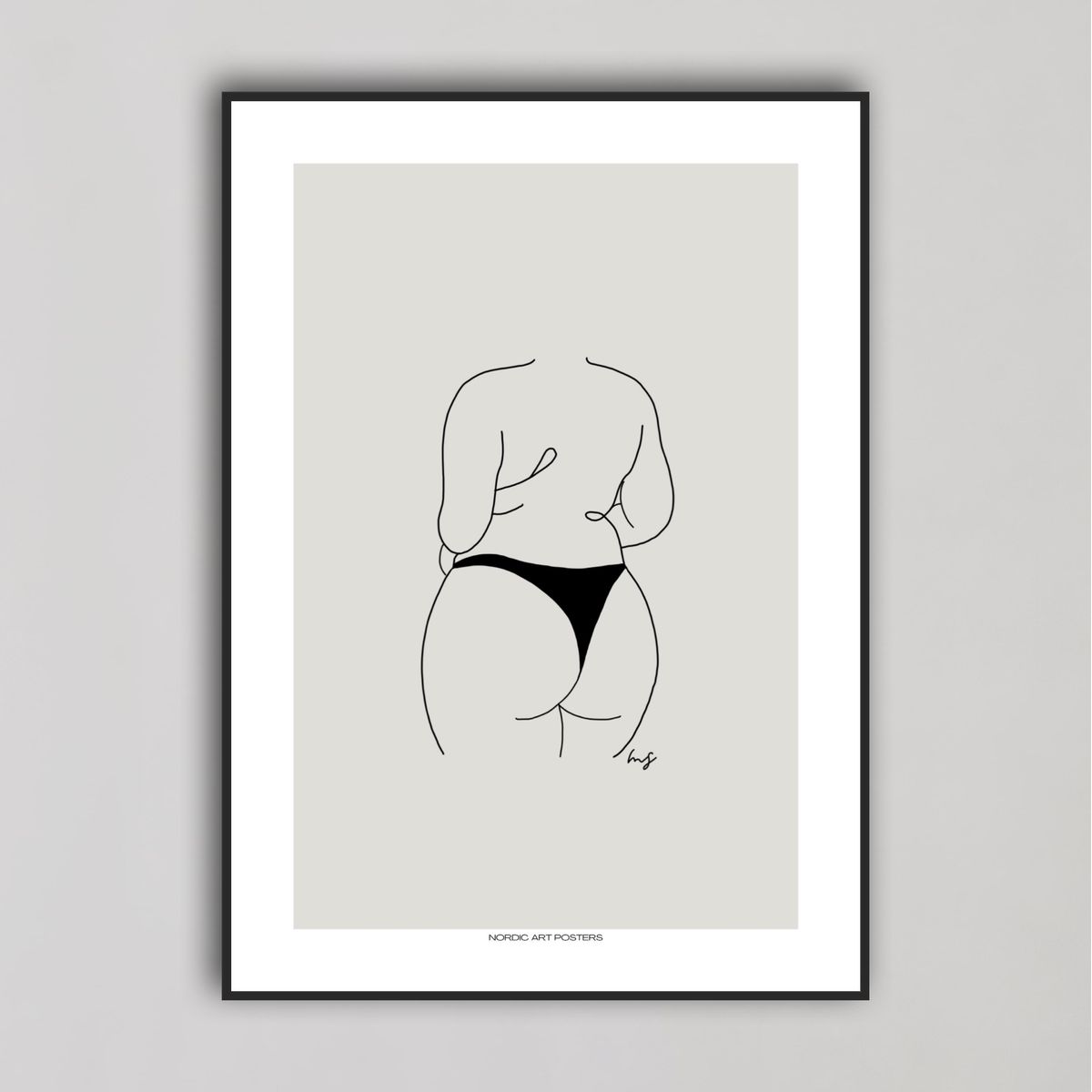 Body Positivity No1 50x70cm Med mørk ramme