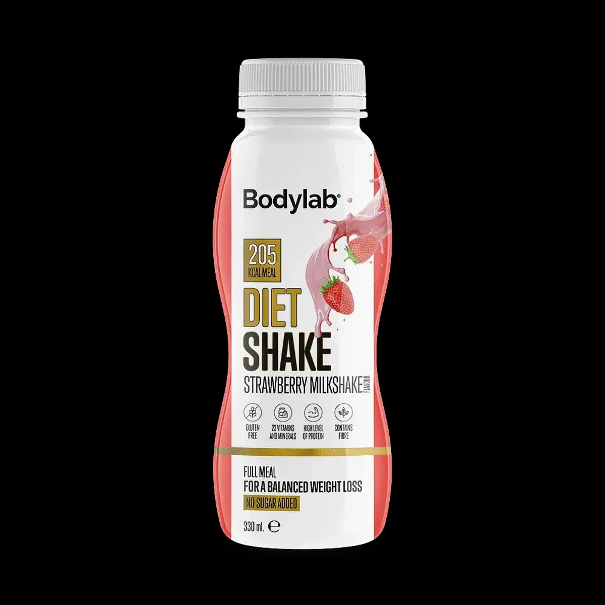 Bodylab Diet Shake Ready to Drink - strawberry milkshake, 330ml