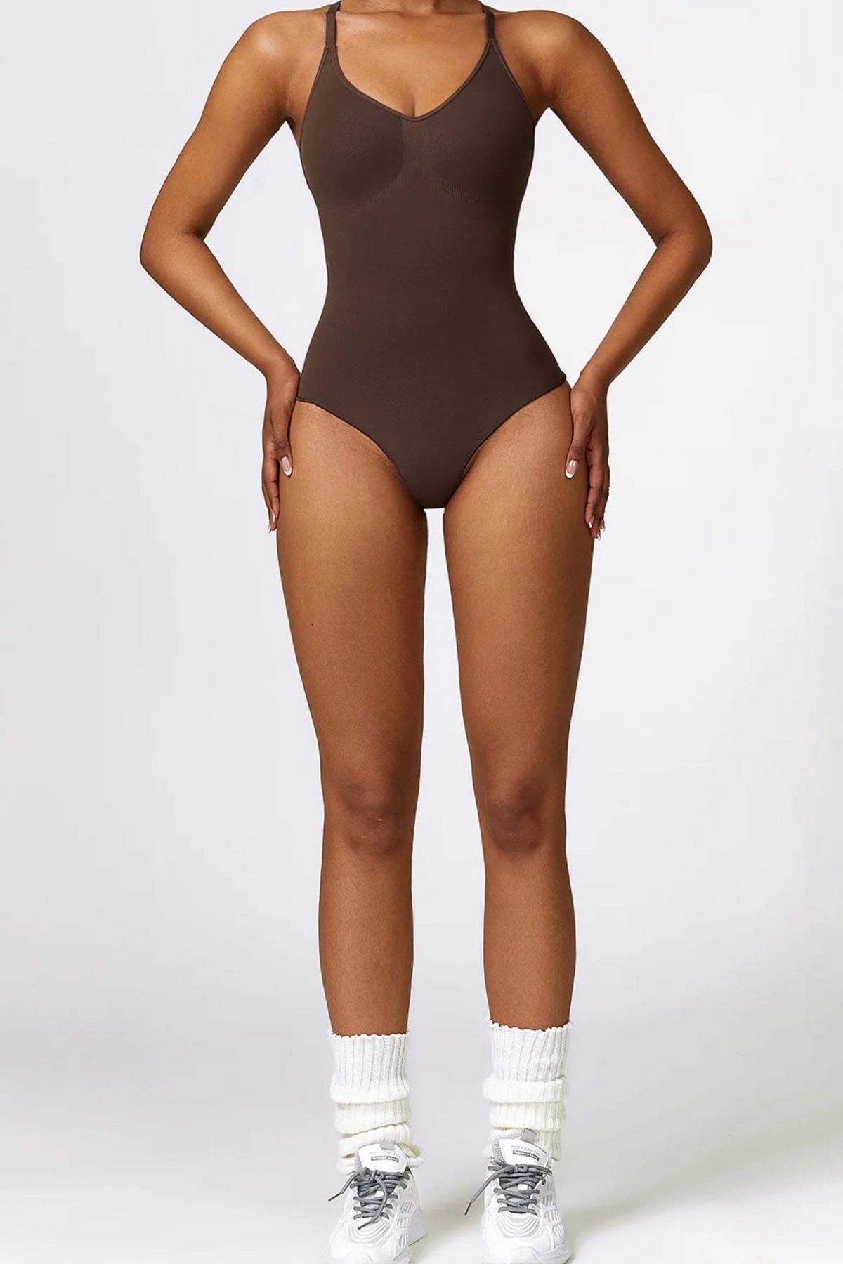 Bodysuit One-Piece med Stropper Brown - Medium / Brown