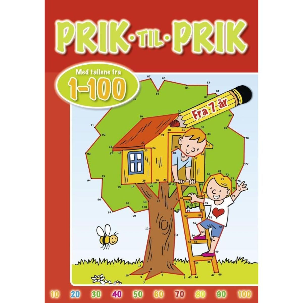 Bog - Prik til Prik 1-100 - Fra 7 år.