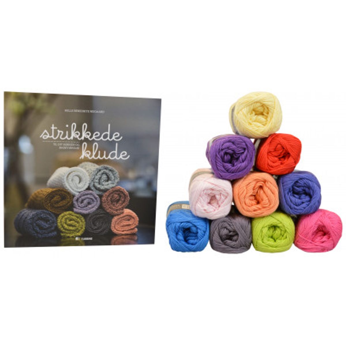 Bogen Strikkede Klude + Mayflower Cotton 8/4 Garnpakke 10 farver - 10 - Bogen Strikkede Klude + Mayflower Cotton 8/4 Garnpakke 10 farver