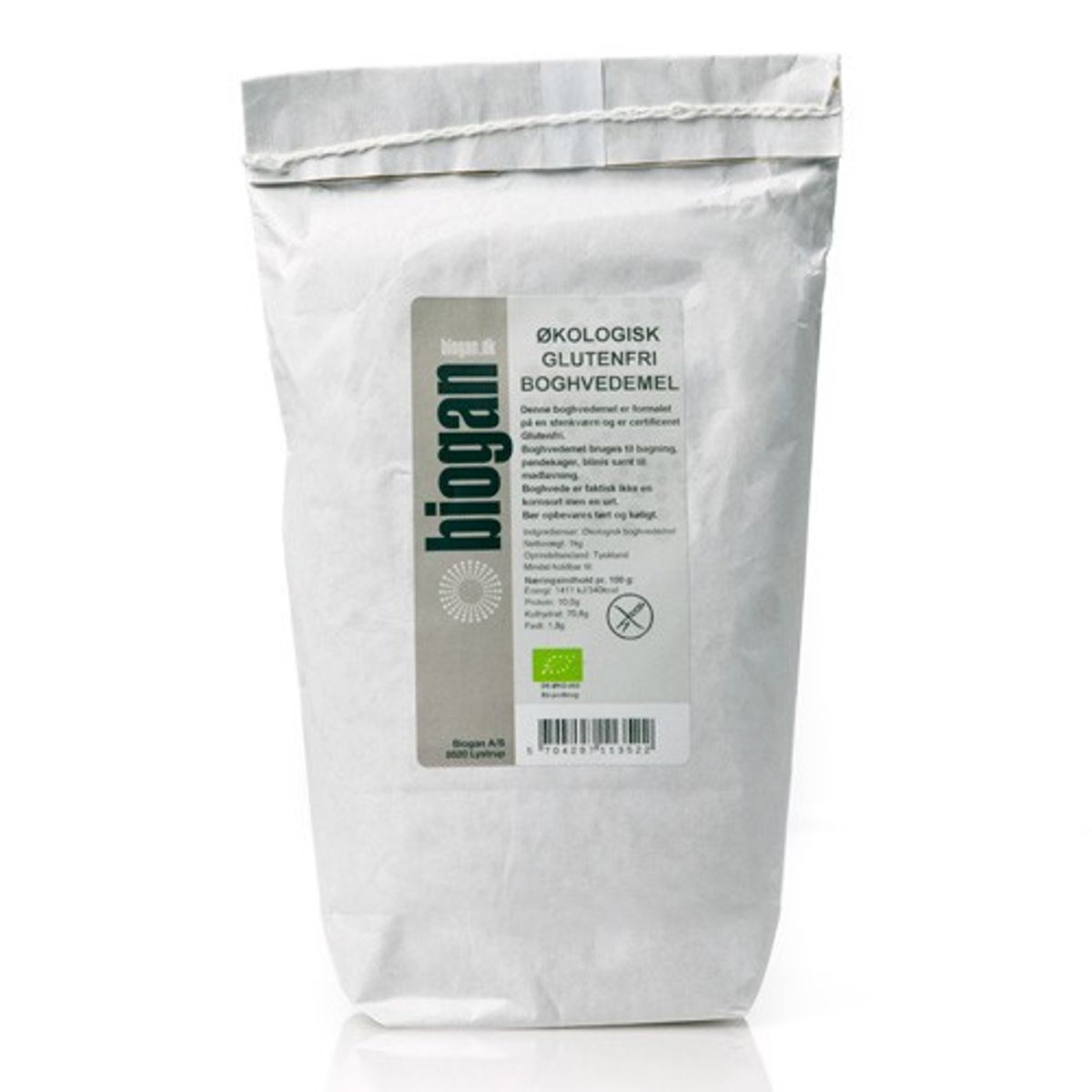 Boghvedemel glutenfri Økologisk - 1 kg - Biogan