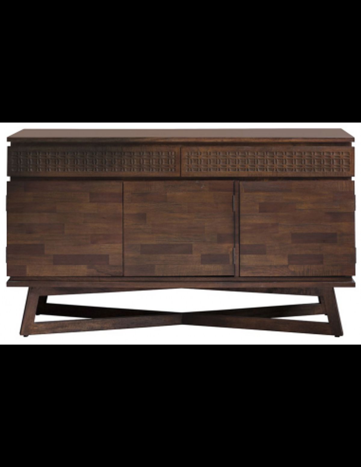 Boho sideboard i mangotræ og mdf B140 cm - Brun