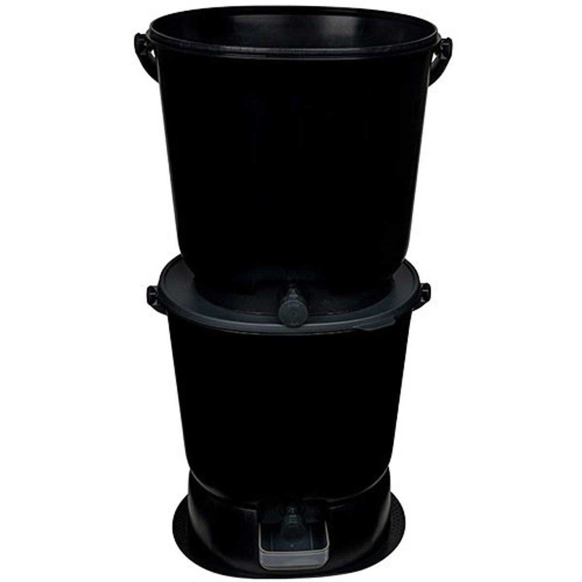 Bokashi Essential sæt + base 2 x 15,3 L, sort - 1 pakke - Bokashi Biosa