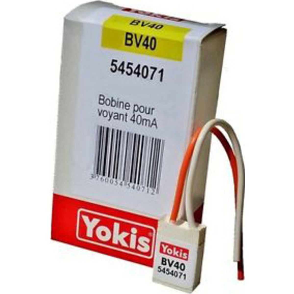 Boks med 5 stk elektroniske spoler til tryk med ledelys BV40