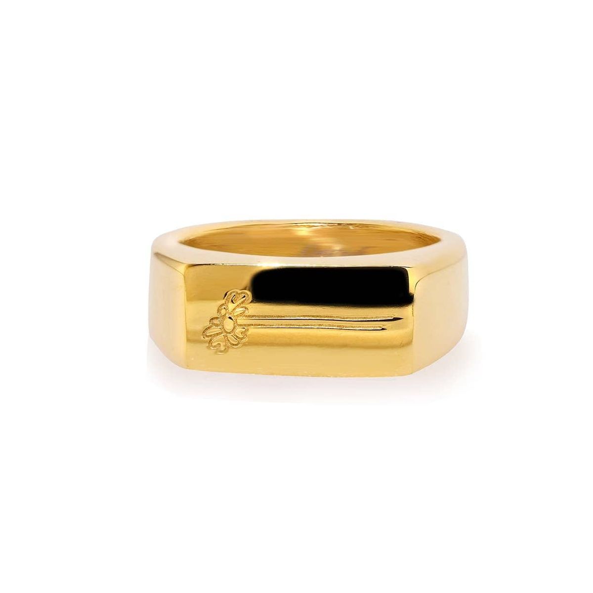 Bold Blomster Signet Ring