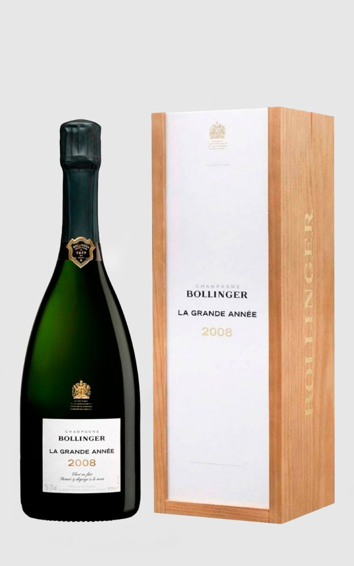 Bollinger Grande Année 2008 75CL i flot trækasse