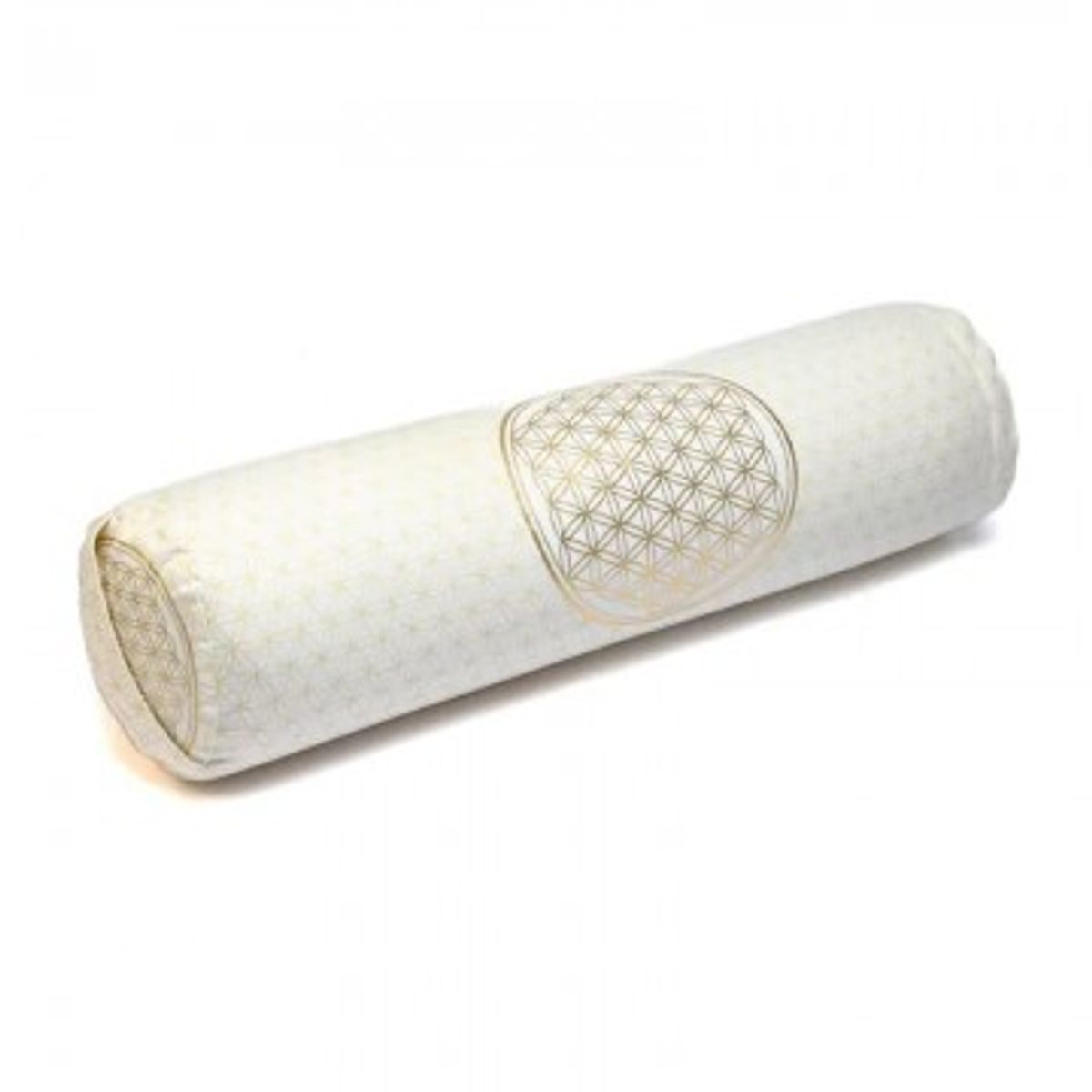 Bolster hvid m. livets blomst - Yoga - Pude - Bolster - GodKarmaShop