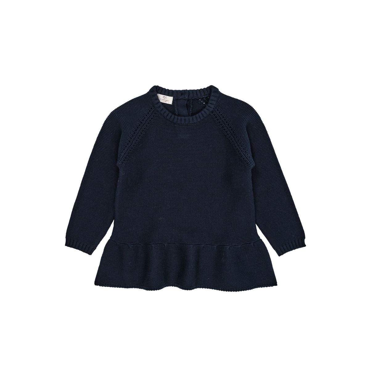 BOMULDSSTRIK TRØJE MED SKØRT - NAVY - NAVY / 80