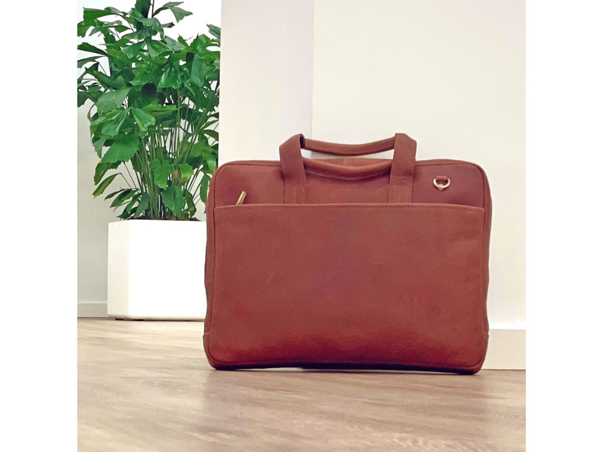 Bon Gout Computertaske 15" Columbia Læder Cognac