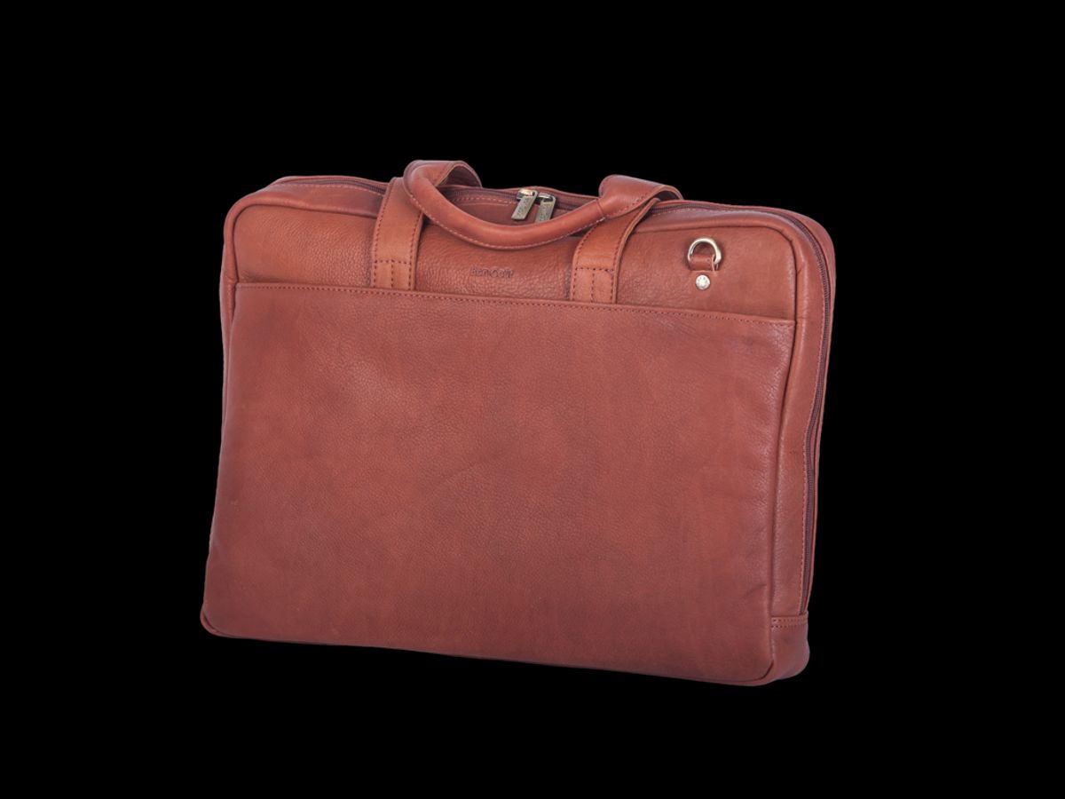 Bon Gout Computertaske 17" Columbia Læder Cognac