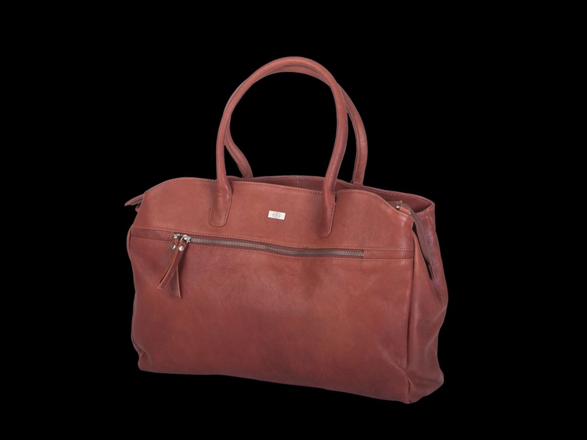 Bon Gout Working Bag 17" Columbia Cognac