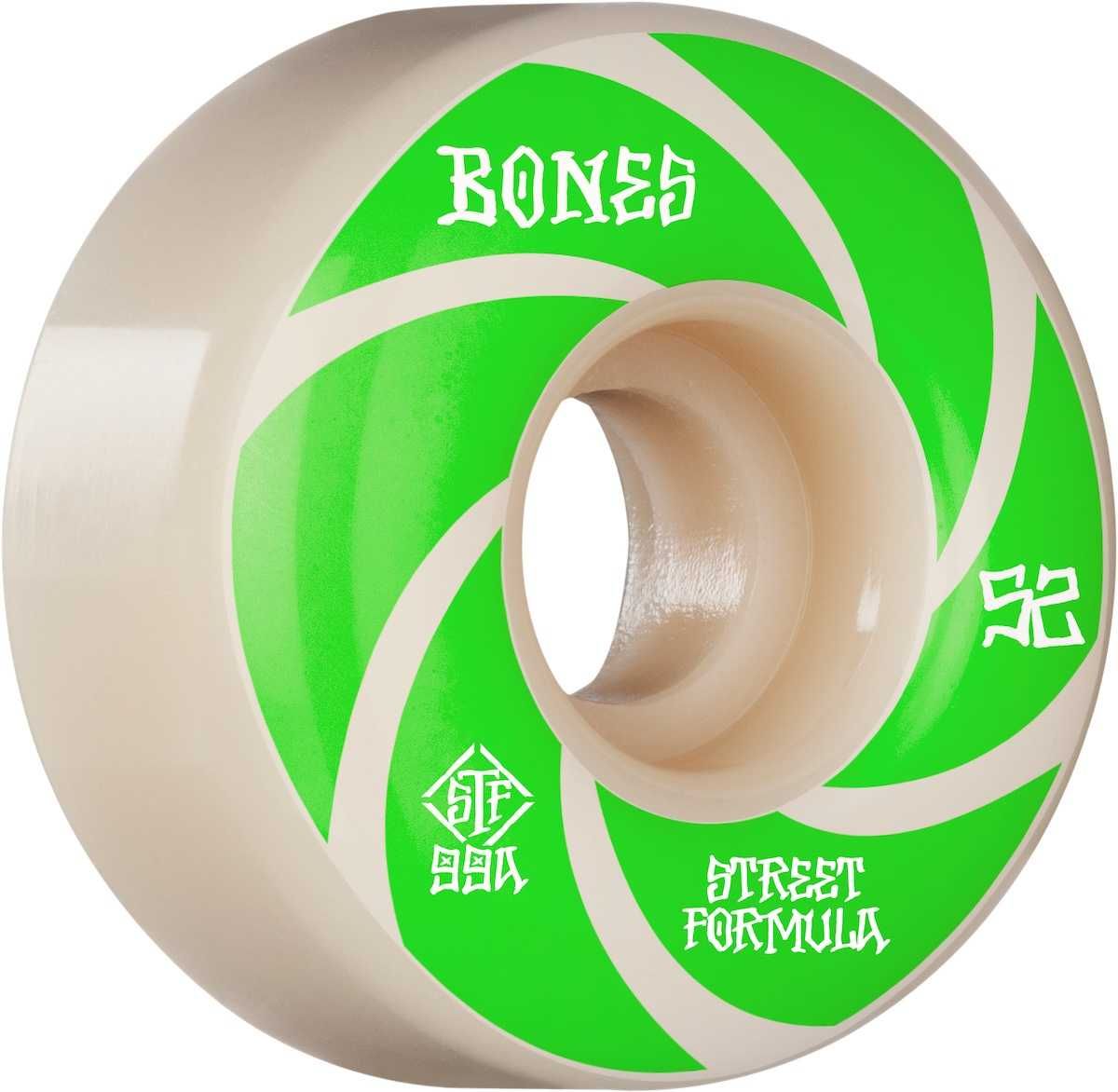 Bones Wheels Skateboard Hjul Patterns STF 99A 52mm White V1 Standard 4-pak