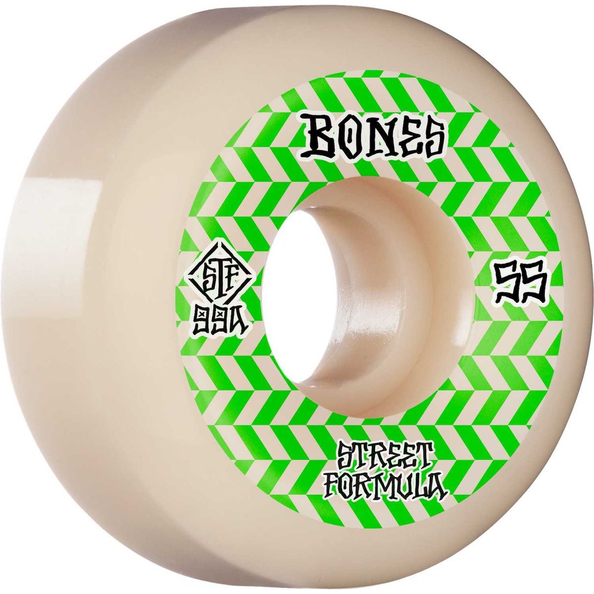 Bones Wheels Skateboard Hjul Patterns STF 99A 55mm White V5 Sidecut 4-pak