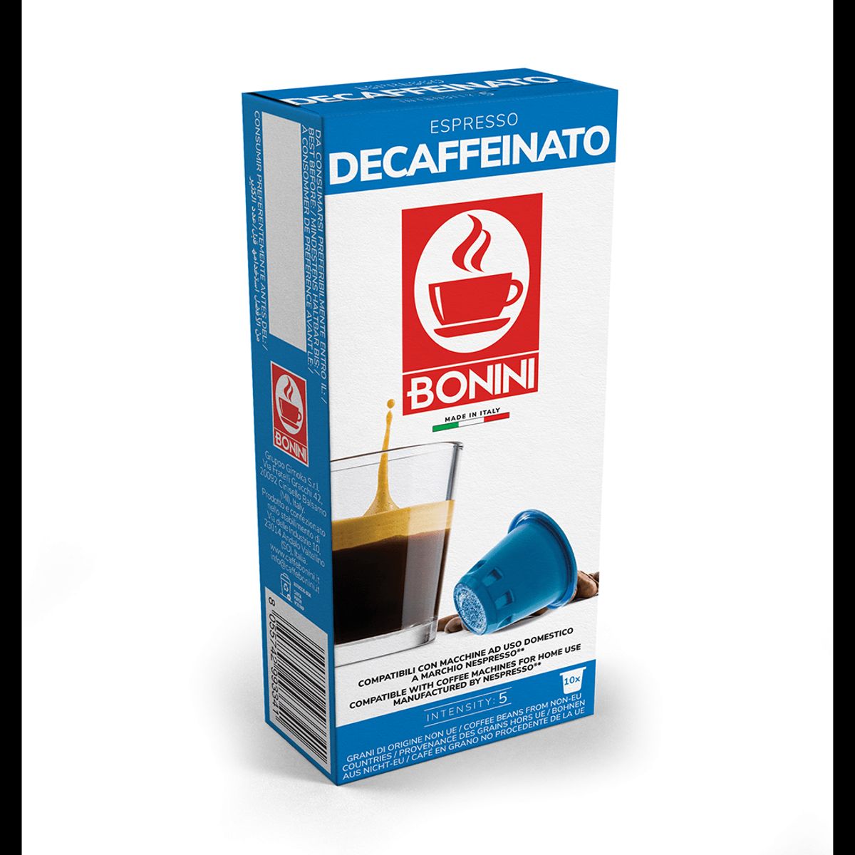 Bonini - Decaffeinato (10 stk) - Kapsler til Nespresso