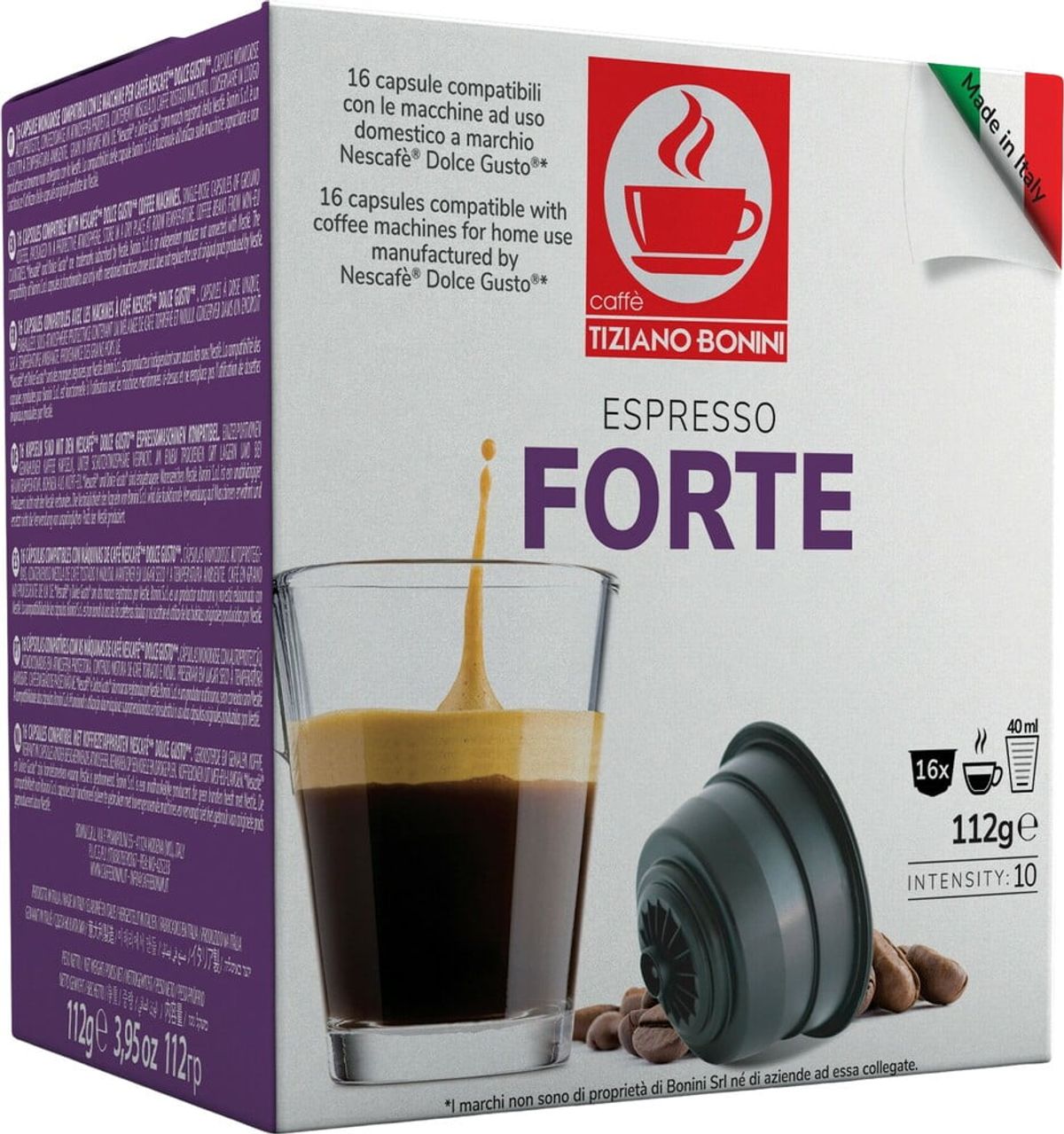 Bonini - Espresso Forte (16 stk) - Kapsler til Dolce Gusto