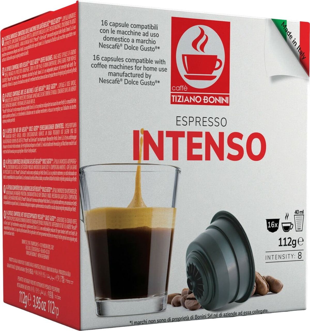 Bonini - Espresso Intenso (16 stk) - Kapsler til