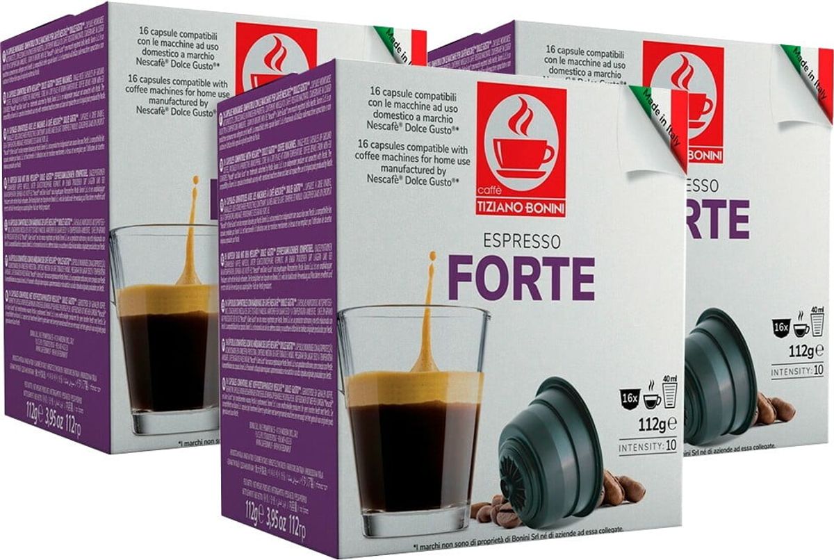 Bonini - Forte Hverdagspakke (48 stk) - Kapsler til Dolce Gusto