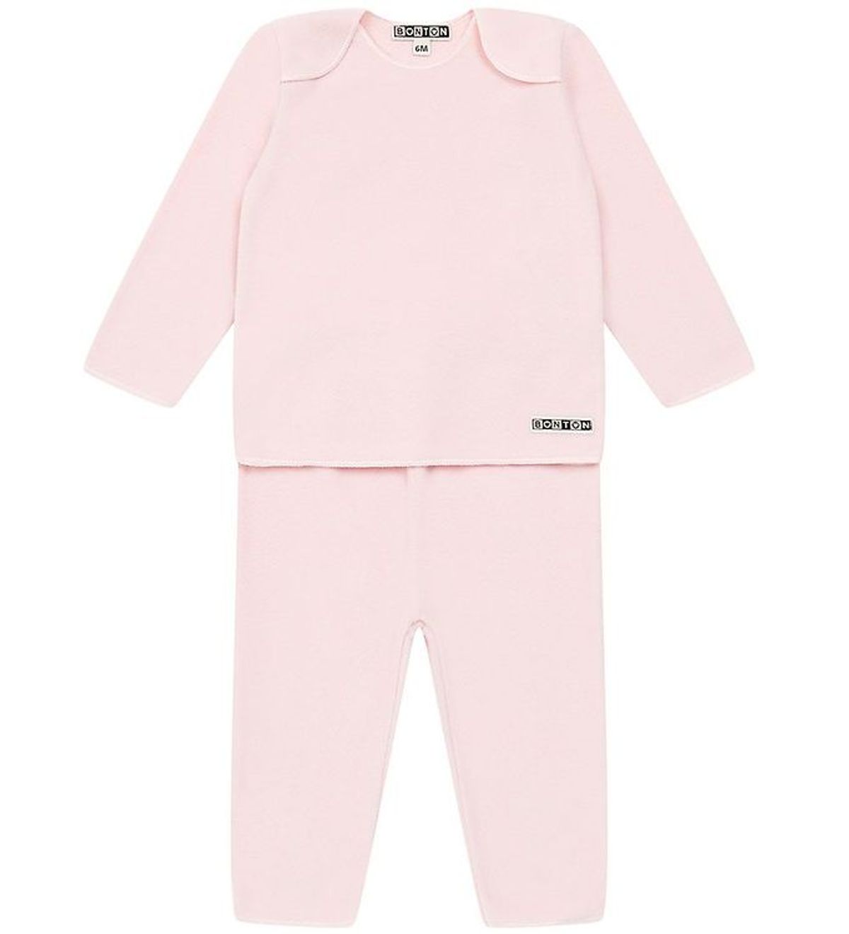 Bonton Sæt - Bluse/Bukser - Fleece - Rose