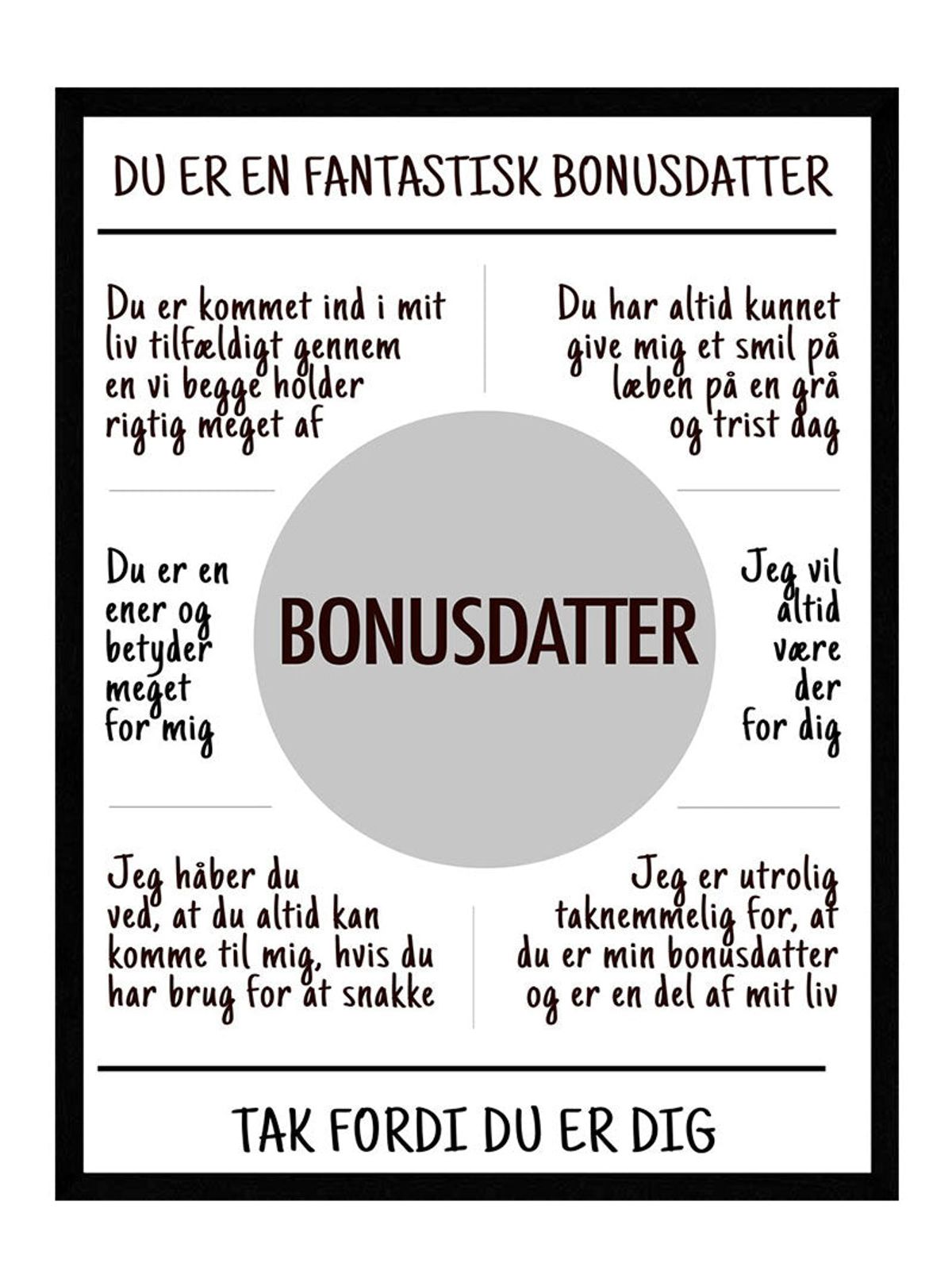 Bonusdatter plakat