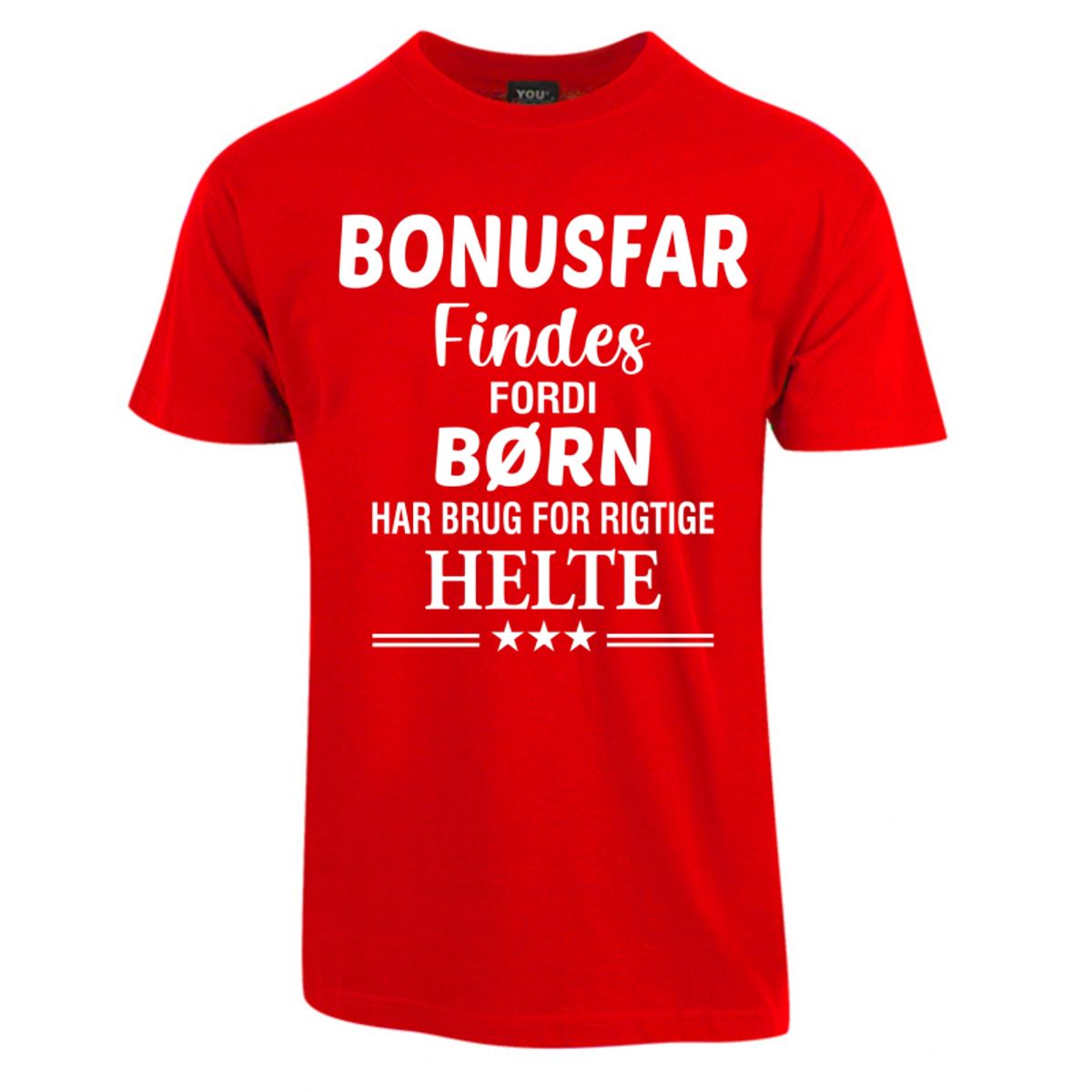 Bonusfar findes fars dag t-shirt - Rød