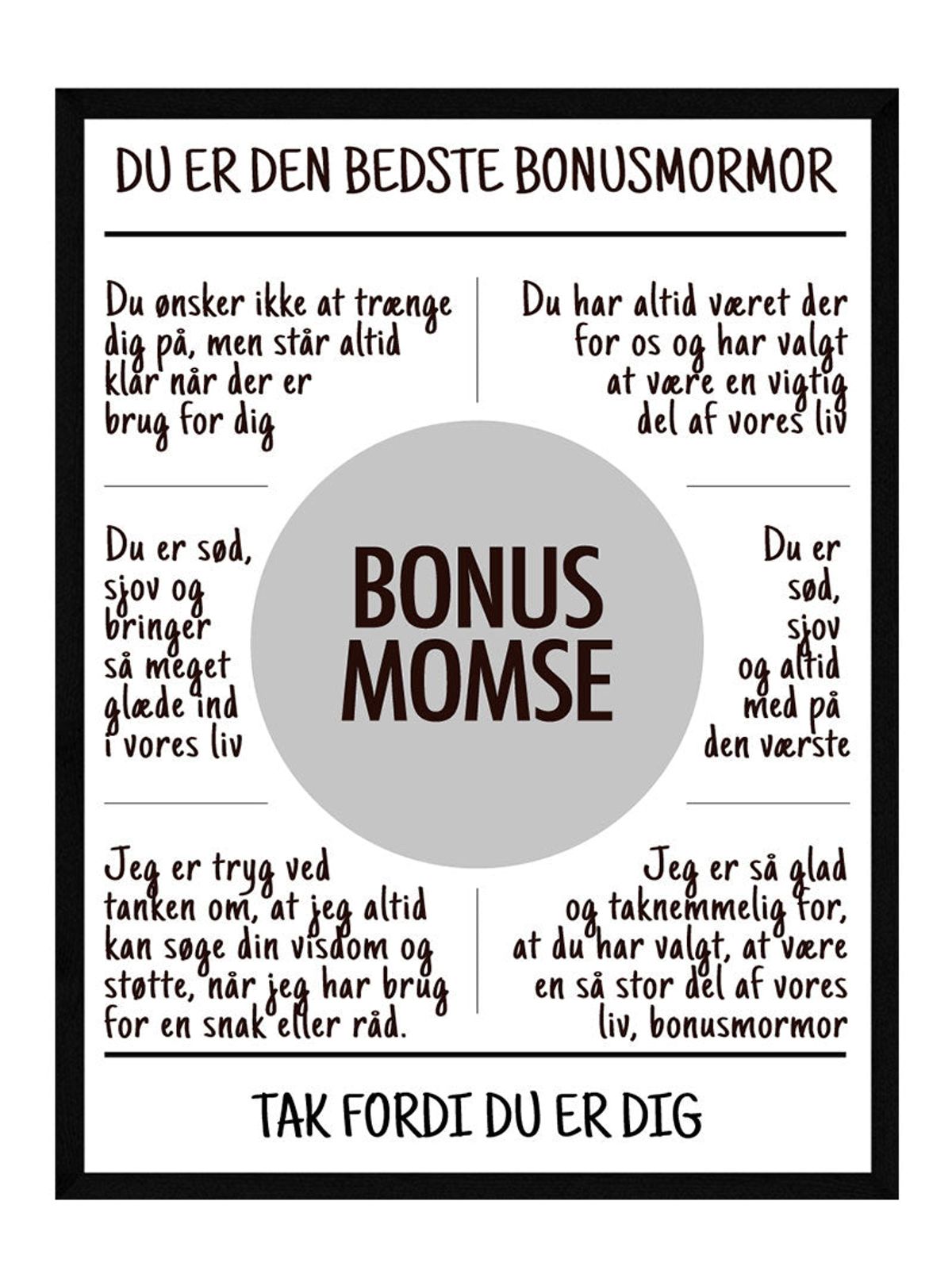 Bonusmomse plakat