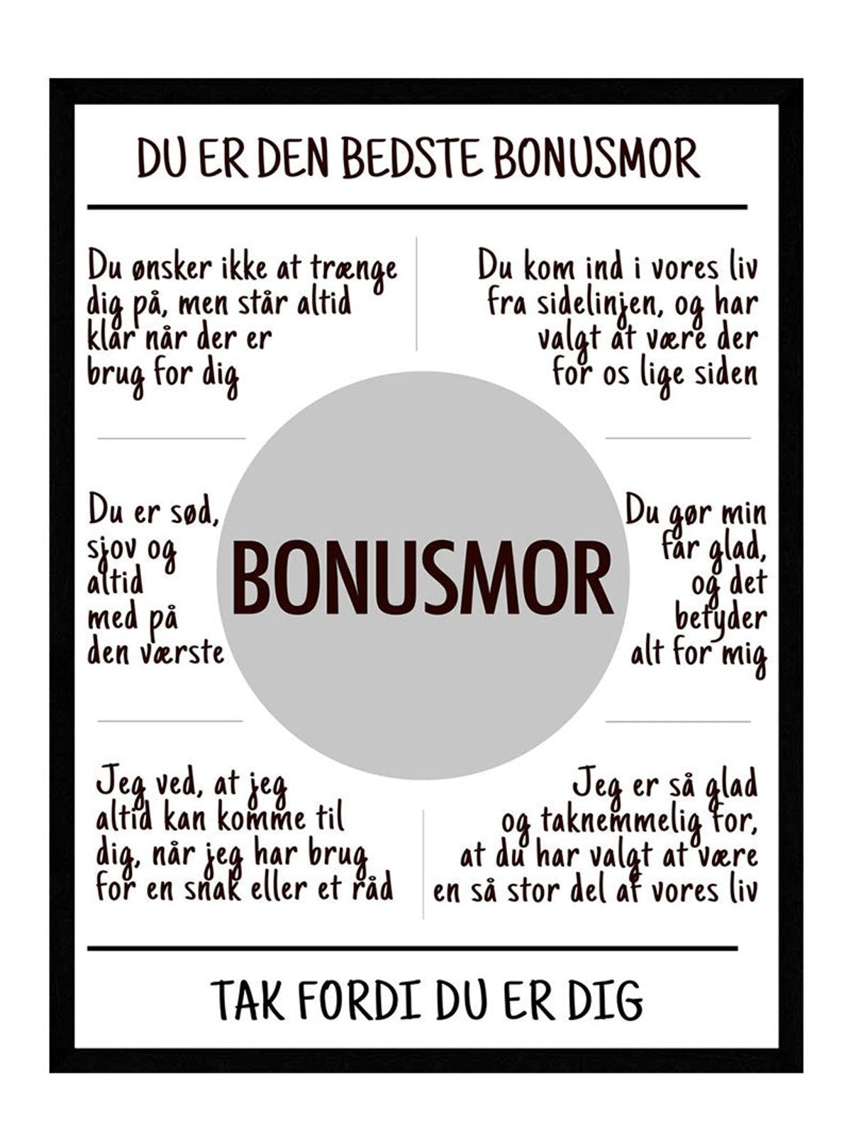 Bonusmor plakat