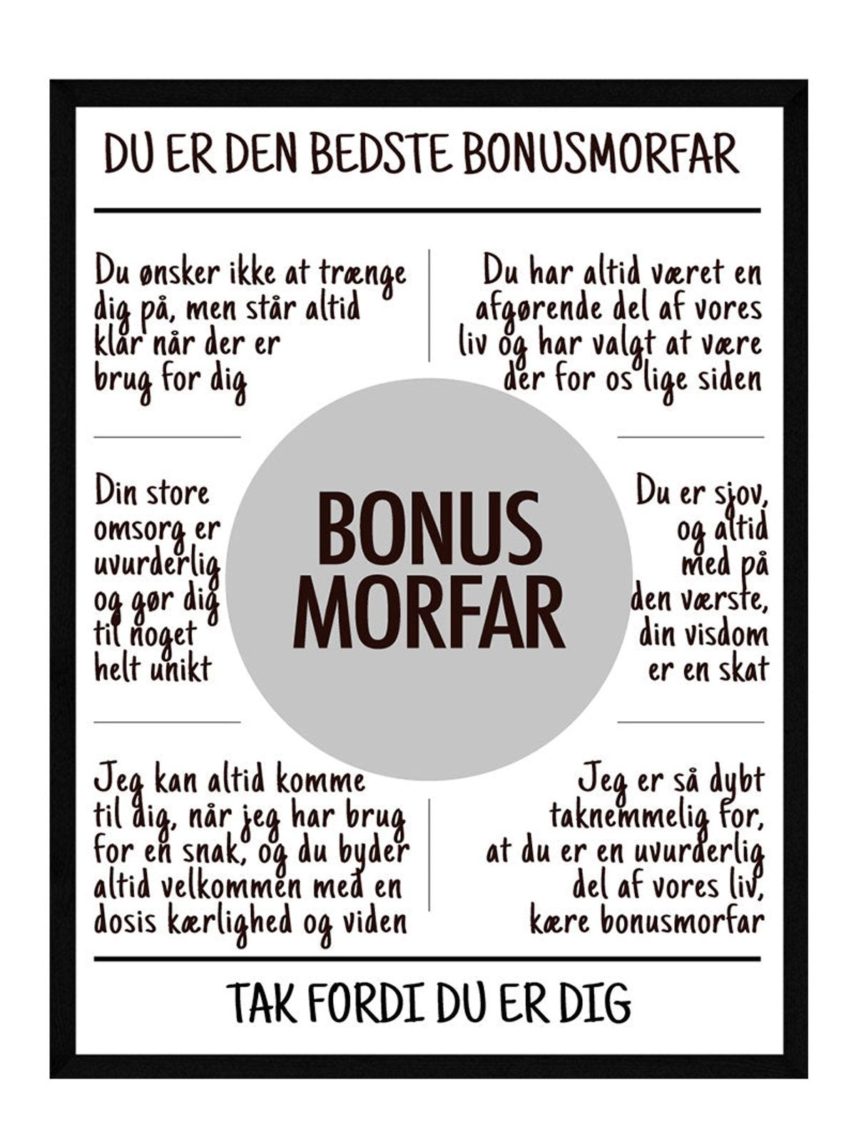 Bonusmorfar plakat