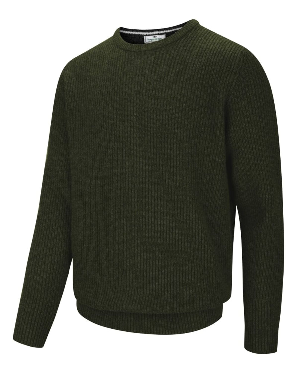 Borders Crew Neck Rib Pullover, loden grøn - 2XL (47-48)