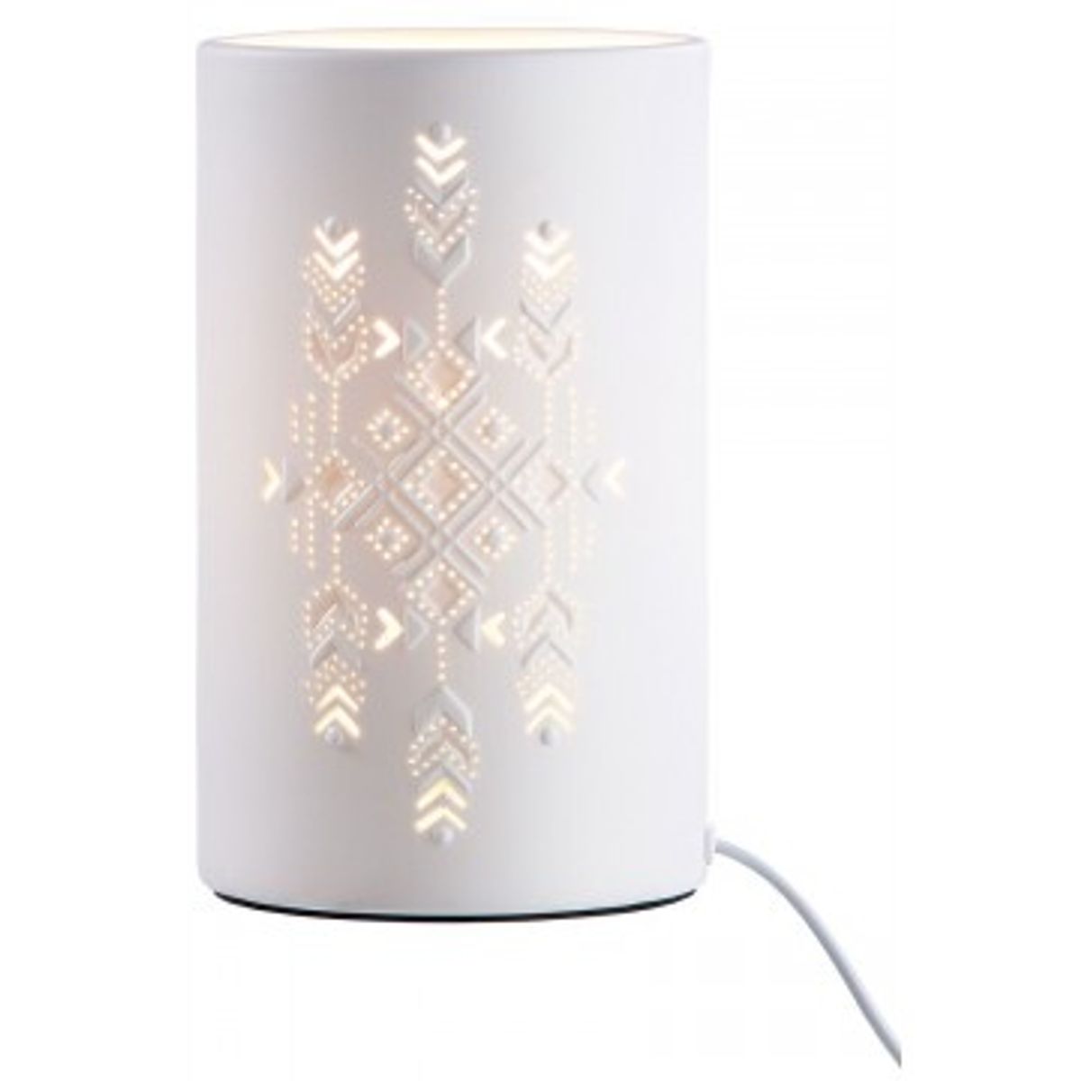 Bordlampe Graphic hvid - Lamper med symboler - GodKarmaShop