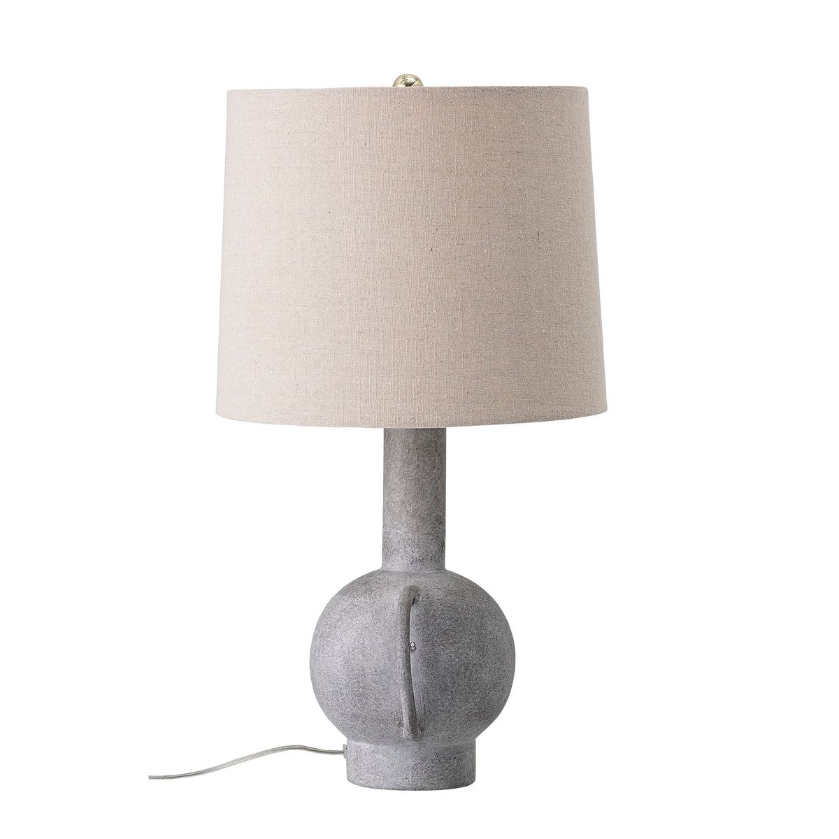 Bordlampe, Grå, Terrakotta - D30,5xH58,5 cm - D30,5xH58,5 cm / Grey