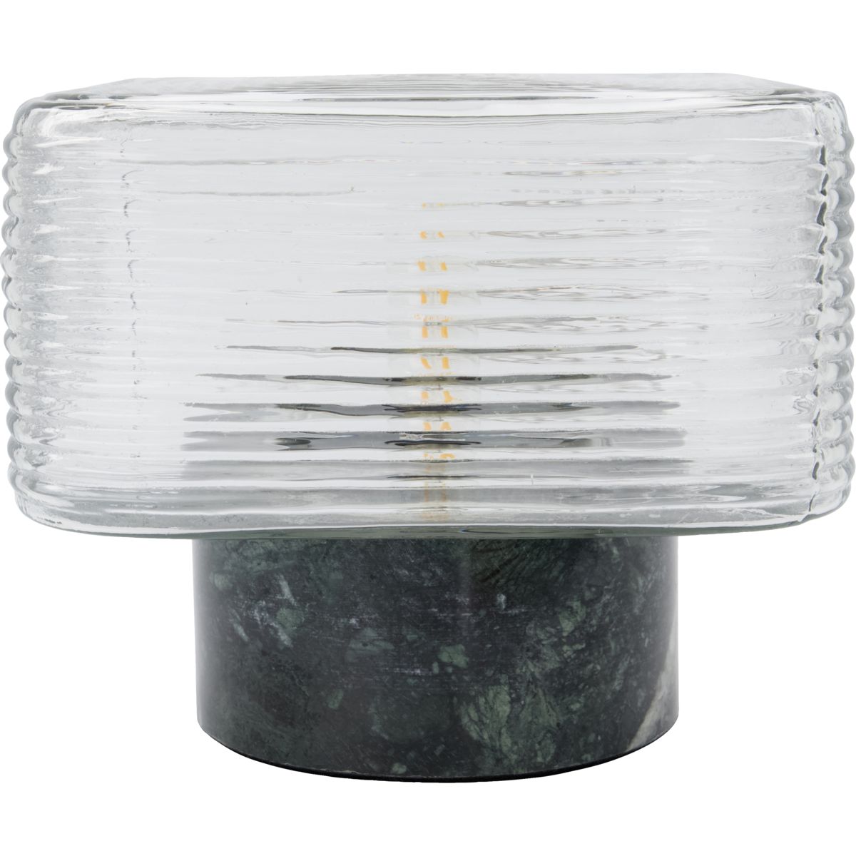 Bordlampe, HDNeat, Grøn - Green / Glass , Marble / l: 24 cm, w: 24 cm, h: 20.5 cm