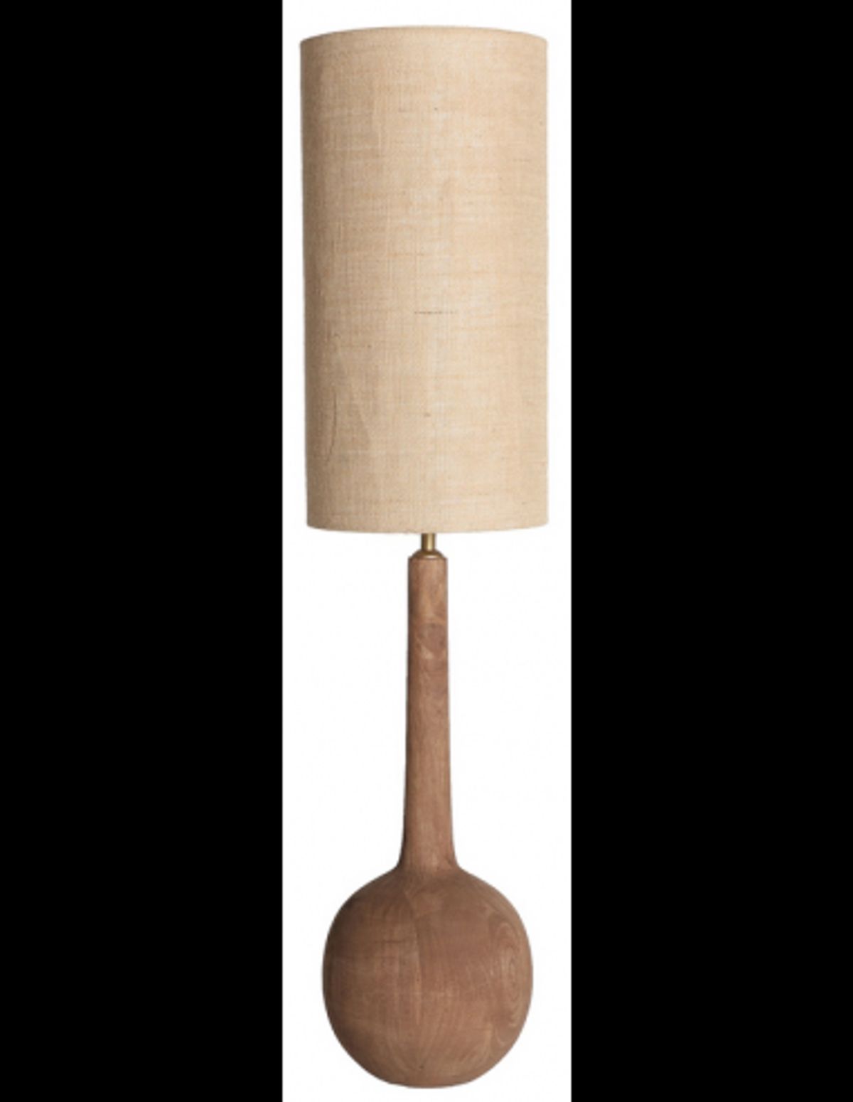 Bordlampe i mangotræ og jute H110 cm - Rustik brun/Natur