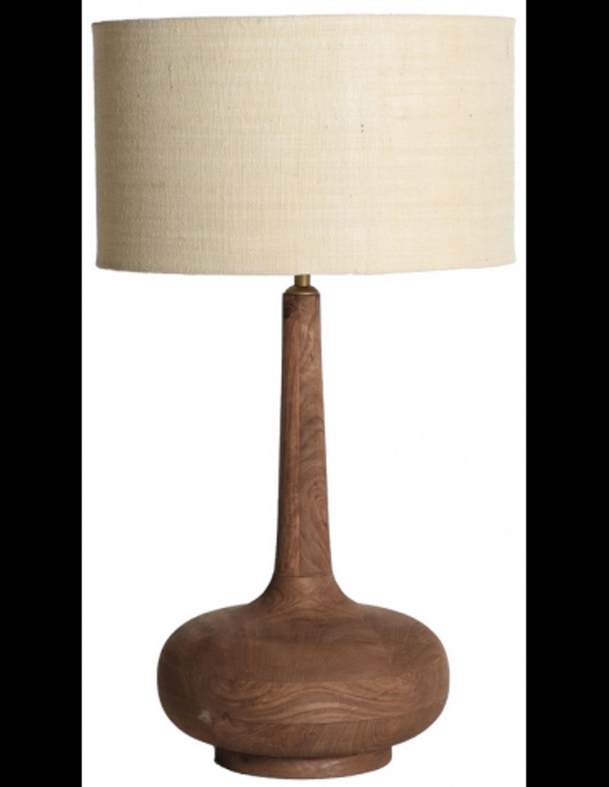 Bordlampe i mangotræ og jute H73 cm - Rustik brun/Natur